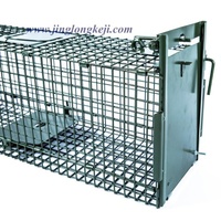 Fournisseur professionnel de cages à chats pliables en fil d'acier vert de haute qualité, revêtu par pulvérisation, pour la capture d'animaux sauvages