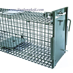 Proveedor Profesional de Trampas Plegables para Gatos de Alambre de Acero Recubierto de Spray Verde de Alta Calidad para la Captura de Animales Salvajes - Product Image 4