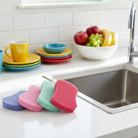 Spons Cuci Piring Silikon Food Grade Anti Gores, Scrubber Silikon Dapat Digunakan Kembali untuk Mencuci di Dapur