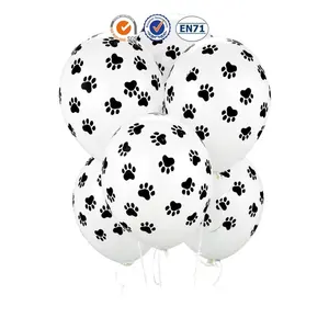 wholesale promotional custom logo 10 inch paw print balloons for party