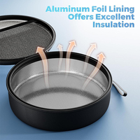 Étui de transport isotherme rond personnalisé en EVA, sac de rangement rigide thermique isolé en feuille d'aluminium pour flacons de 3/10 ml