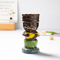 Mugs à cocktail en porcelaine 3D sur le thème de la Terre des Oiseaux, style Tiki classique, pour Pâques, tasses à bière en céramique, mugs Tiki Hawaï.