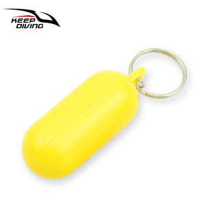 Porte-clés flottant Keep Diving, bouée en plastique jaune de 6.4cm, accessoires pour sports nautiques de plage - Product Image 3