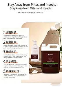 Champú Universal para Mascotas, Antiparasitario y Antimosquitos, Fórmula Herbal con Ácido Hialurónico y Ceramida, Suave, No Irritante, Protege el Baño - Product Image 5