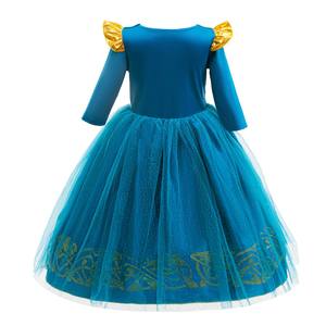 Robe de <span class=keywords><strong>princesse</strong></span> Mérida pour enfants, costume de scène inspiré du film Elsa, vêtements de cosplay pour enfants, costume de fête d'Halloween, carnaval - Product Image 3