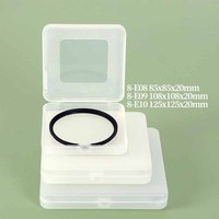 YUZMEI Boîte de rangement en plastique rigide pour filtres d'objectif 52mm 72mm UV CPL, étui carré pour filtres d'appareil photo pour photographie et drone