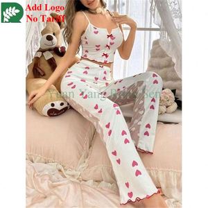 Set di pigiami da donna in pizzo a maniche lunghe - Product Image 1