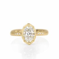 Bague de mariage pour femme Lotus 1ct, luxe léger, argent sterling S925 plaqué or 18 carats, bague en moissanite