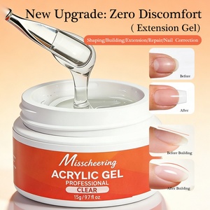 Quick <b>Extension</b> Paperless Holder <b>Nail</b> Gel 15ml Canned Gel Nude Color UV Gel <b>Nail</b> Polish DIY - Product Image 3