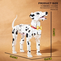 Ensemble de blocs de construction chien Dalmatien Serfiman 1869 pièces, 3-en-1, à assembler soi-même, décoration de bureau, jouets, cadeau d'anniversaire