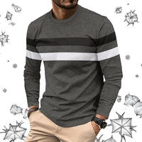 Pull en tricot à manches longues pour homme, motif imprimé color block, automne hiver, décontracté