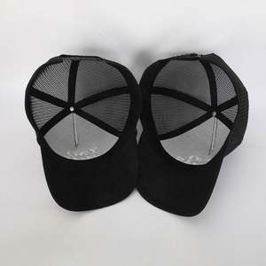 Casquette Trucker Unisexe Sportive 5 Panneaux en Corduroy/Toile Noire de Haute Qualité avec Logo Brodé Personnalisé BSCI, Vente en Gros, OEM - Product Image 6