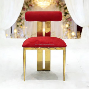 Silla de Comedor de Alta Calidad, Duradera, Moderna y Lujosa, Tapizada en Terciopelo, con Acero Inoxidable Dorado, para Bodas, Exteriores, Sala de Estar, Hotel, Escuela - Product Image 2
