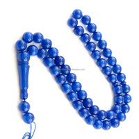 Collier de prière musulman personnalisé avec 51 perles de 10 mm, perles en acrylique, collier islamique, chapelet arabe
