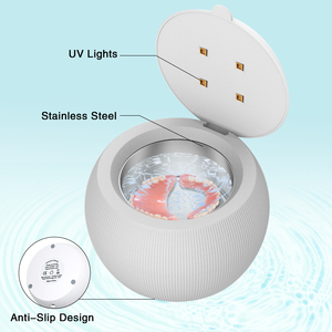 Pulitore ultrasonico dentale professionale con la macchina della luce UV per le protesi dentarie dei servitori - Product Image 3