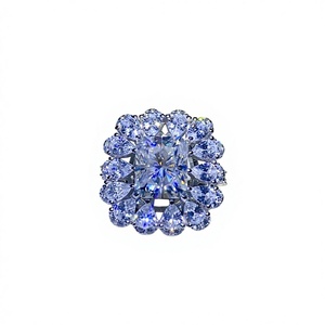 Nouvel Arrivage Bague en Argent 925 Plaqué Platine avec Moissanite Originale Couleur D Taille Brillant Radiant 1-3 Carats Sertie à Griffes Véritable - Product Image 1