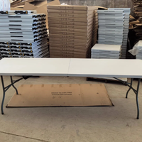Vente en gros table pliante d'extérieur portable table de jardin pliable 4/6/8ft tables et chaises en plastique blanc pour événements et fêtes