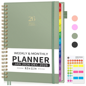 Carnet <span class=keywords><strong>de</strong></span> planification 2026, papier épais, adapté pour le <span class=keywords><strong>travail</strong></span>, l'école, les affaires, les objectifs académiques, couverture incurvée - Product Image 1