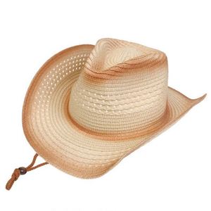 Wholesale Vintage Western Cowboy Straw <b>Hats</b> Outdoor Travel Sun Protection Unisex Foldable Mountaineering Upturned <b>Hat</b> - Product Image 2