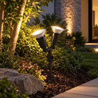 Projecteur de jardin à double tête PAR38 en plastique à prix réduit pour éclairage paysager