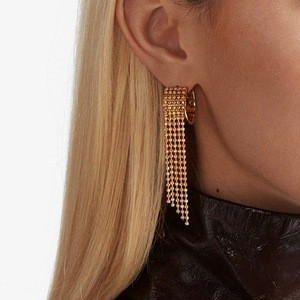 Pendientes de Borla Yueli, Color Dorado, Acero de Titanio, Joyería de Moda para Fiestas - Product Image 2