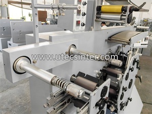 UGS62 6 Plus 2 Focus Double Side Automatic Garment Label Flexo Printing Machine, Wash Care Polyester Satin <strong>Flexographic</strong> <strong>Printer</strong> - Product Image 2
