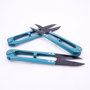 Dajixing Toothed Yarn Shears DJ-112T Stainless Steel U Shaped Spring Scissors For Trimming <b>Thread</b> Ends Garment Processing - Product Image 1