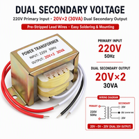 Transformateur de puissance compact monophasé de type EI, sec, avec tension d'entrée/sortie personnalisée 110V 220V 50/60Hz
