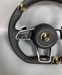 Volante Deportivo de Cuero Negro para <span class=keywords><strong>Audi</strong></span> R8, Estilo Clásico de 3 Radios, Semiperforado, Sin Dos Llaves, Venta al Por Mayor HZ - Product Image 2