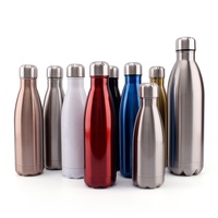 Bouteille isotherme personnalisable en acier inoxydable, contenant isolé sous vide, thermos, Double paroi, pour le sport, ml