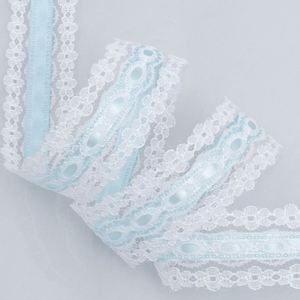 Ruban en dentelle polyester de 3 cm, 10 yards, couleur personnalisée, pour bouquets de mariage, emballage cadeau, décoration florale - Product Image 3
