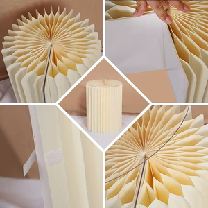 Dễ dàng để cài đặt có thể gập lại trắng dày giấy tổ ong đứng cho món tráng miệng bảng Wedding party trang trí nội thất triển lãm Booth hiển thị - Product Image 5
