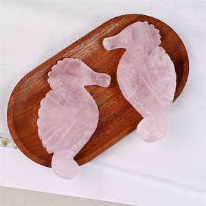 <span class=keywords><strong>Prix</strong></span> de gros sculpté à la main pierre précieuse naturelle de guérison Quartz rose <span class=keywords><strong>hippocampe</strong></span> sculpture pour la décoration - Product Image 3