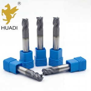 HRC55-65 AlTiN Coated 4-Flute 35 Helix Flat End Mill D1-D12 <strong>CNC</strong> Cutting <strong>Tool</strong> <strong>for</strong> Mold and Metal Parts OEM/ODM - Product Image 1