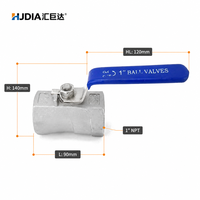 Válvula de Bola de Hierro Fundido de Paso Completo con Brida, Palanca Azul, para Gas, 1000 WOG, OEM, Acero Inoxidable