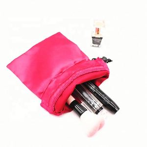 Wholesale Eco-Friendly Satin Drawstring Storage Pouch with Custom Logo for Hair Extensions and Gifts <b>Textile</b> <b>Packaging</b> - Product Image 3