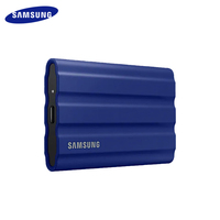 SSD Portabel 1TB T7 Shield USB 3.2 Gen 2 Hard Drive Eksternal Kecepatan Tinggi 2TB Solid State Drive 4TB untuk Desktop Laptop PC