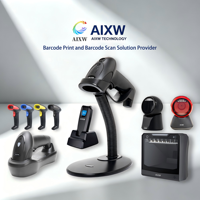 AIXW pemindai kode batang Laser 1D, pembaca kode batang paket barang Supermarket berkabel harga baru