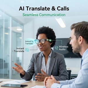 Gafas Inteligentes <span class=keywords><strong>de</strong></span> Traducción SENBONO M89 con Carga Tipo-C, Grabación <span class=keywords><strong>de</strong></span> Video HD, Asistente <span class=keywords><strong>de</strong></span> Voz y Auriculares Deportivos Inteligentes - Product Image 2