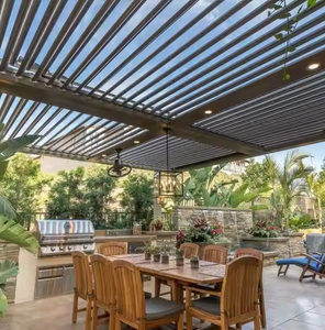 Pérgola Bioclimática Motorizada de Aluminio con Rejillas Ajustables y Protección UV para Balcón, Patio Trasero y Uso en Exteriores - Product Image 5