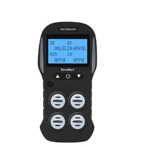 portable multi-in-one 4in1 detector de gas o2 hydrogen sulfide h2s co exoxygen multi gas leak detector monitor meter