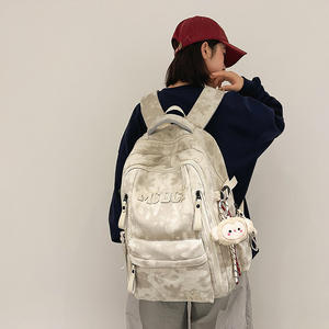 High-Looking Large-Capacity Waterproof Polyester Computer Backpacks New Trendy Design Zipper Letter Unisex High School <b>College</b> - Product Image 3