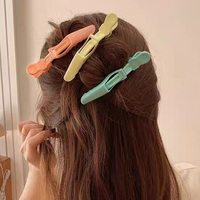 Lot de 6 grandes pinces à cheveux à forte tenue pour le sectionnement, pinces crocodile, vente en gros, logo personnalisé, emballage carte