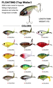 Leurre rotatif TGD Best Wobbler Whopper Plopper 75mm/17g, leurre flottant à hélice, leurre crankbait pour la pêche au black-bass et au <span class=keywords><strong>brochet</strong></span> - Product Image 2