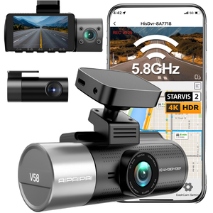 กล้องติดรถยนต์ IXM678 3 ช่องทาง หน้าจอ 3.0 นิ้ว พร้อม WiFi GPS บันทึกภาพกลางคืนด้วยไมโครเอสดี และแบตเตอรี่ซุปเปอร์คาปาซิเตอร์ - Product Image 1