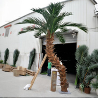 Palmier artificiel, plante en plastique, faux palmier Washington, résistant aux UV, arbre artificiel pour extérieur