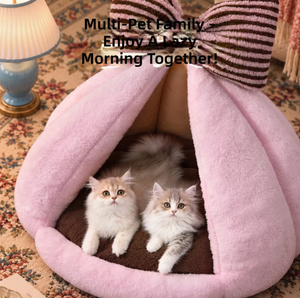 Lit pour chat fermé, tente pour animaux <span class=keywords><strong>de</strong></span> compagnie, nid douillet pour plusieurs animaux, pour une utilisation en intérieur - Product Image 2