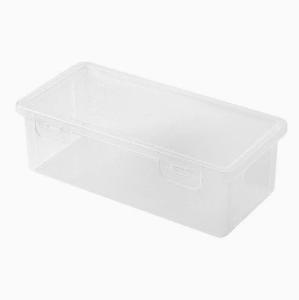 Étui à crayons en plastique transparent, boîte de rangement rectangulaire avec couvercle à boucle pour l'école et le bureau - Product Image 1