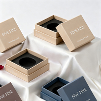 Boîte cadeau cosmétique noire personnalisable avec laminage mat - Emballage pour soins de la peau, maquillage et faux cils - Boîte en papier rigide enduit