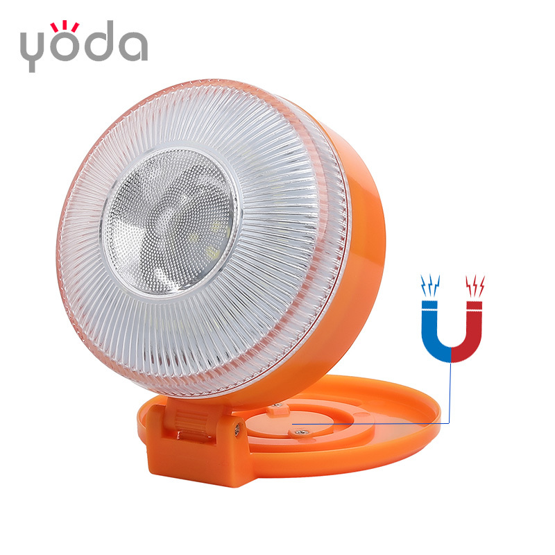Rechargeable Portable Magnetic Base 180° Adjustable White Red Led Work Lamp Emergency Warning Light for Car